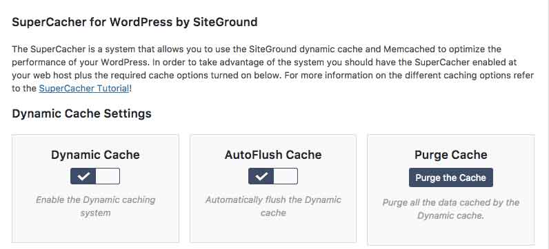 SuperCacher for WordPress by SiteGround
